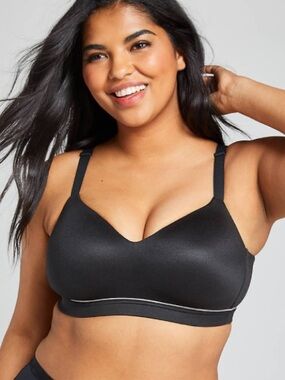 NWT CACIQUE Lightly Lined Lounge Bra black size 50B